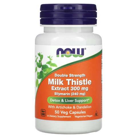 Now Foods Double Strength Silymarin Розторопша подвійна сила 300 mg 50 Veg Capsules