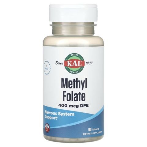 KAL Methyl Folate 400 mcg DFE Метилфолат 90 tablets