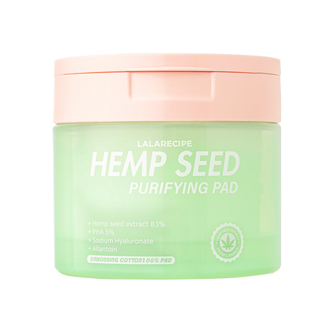 LALARECIPE Hemp Seed Purifying Pad Педи для тонізації обличчя з екстрактом коноплі 70 шт