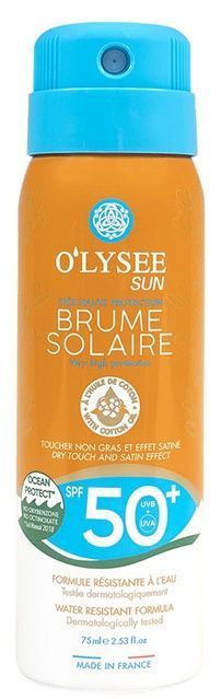 O'LYSEE Very High protection Sun Mist SPF 50+ Ароматизований сонцезахисний спрей SPF50+ 75 ml