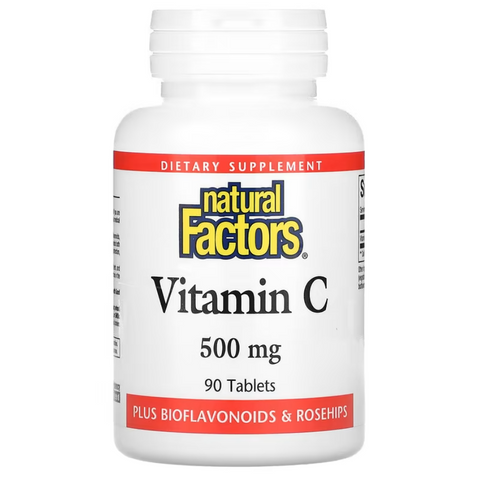 Natural Factors Vitamin C 500 mg With Bioflavonoids & Rosehips Вітамін С 90 Tablets