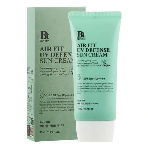 Benton Air Fit UV defense Sun Cream SPF50+/PA++++ Сонцезахисний крем з центелою азіатською 50 ml