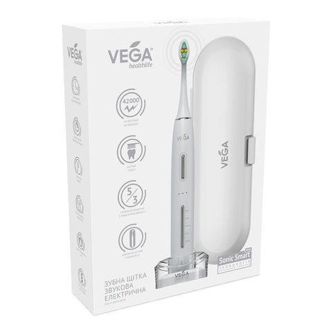 VEGA VT-800 B електрична звукова зубна щітка (біла)