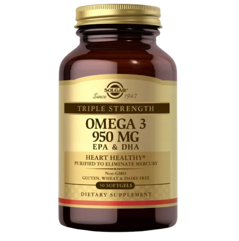 Solgar Triple Strength Омега-3 ЕПК та ДГК 950 mg Потрійна Омега-3 50 caps