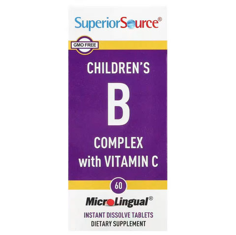 Superior Source Children's B Complex with Vitamin C B-комплекс з вітаміном C для дітей 60 Tablets
