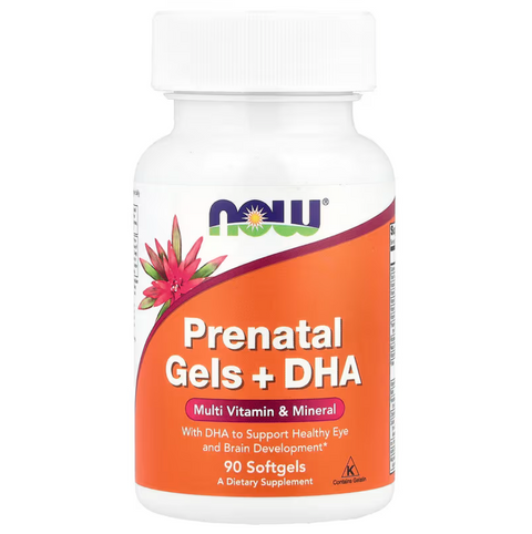 Now Foods Prenatal Gels + DHA Дієтична добавка для жінок 90 softgels