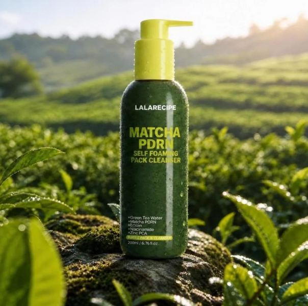 Lalarecipe Matcha PDRN Self-Foaming Pack Cleanser Пінка для вмивання з Matcha PDRN комплексом 200 ml