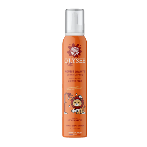 O'LYSEE Whipped Shower Foam Peach & Apricot Дитяча крем-пінка для купання 3 в 1 250 ml