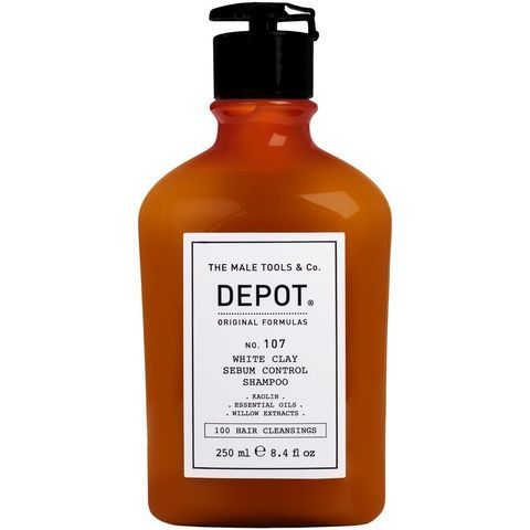 DEPOT 107 White Clay Sebum Control Shampoo Шампунь для контролю виділення жиру на шкірі голови 250ml