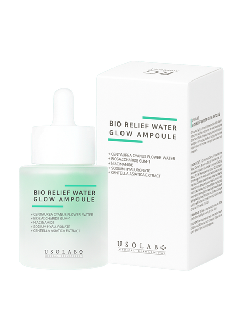 USOLAB Bio Relief Water Glow Ampoule Заспокійлива, гідратуюча та протинабрякова сироватка 30 ml