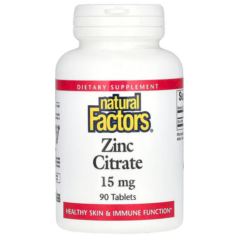 Natural Factors Zinc Citrate Цитрат цинку 15 мг 90 Tablets
