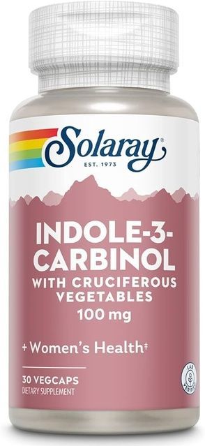 Solaray Indole-3-Carbinol 100 mg Індол-3-карбінол, підтримка балансу естрогену 30 veg caps