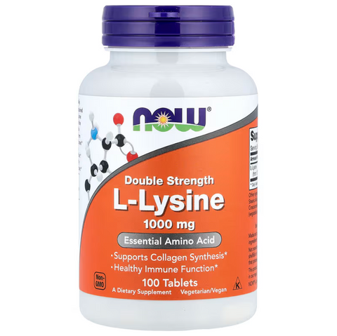 Now Foods L-Lysine Амінокислота L-Лізин 1000 mg 100 Tablets