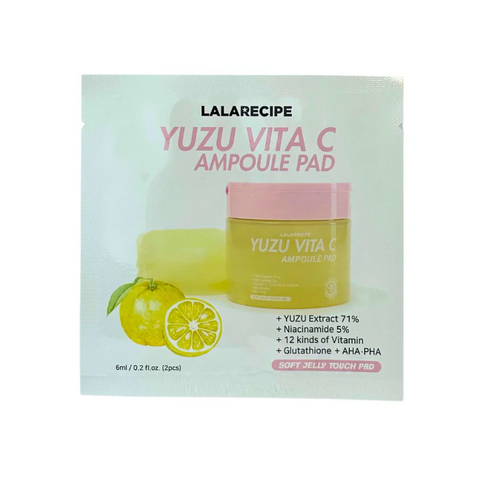 LALARECIPE Yuzu Vita C Ampoule Pad Вітамінні педи для обличчя з екстрактом юдзу 1 шт