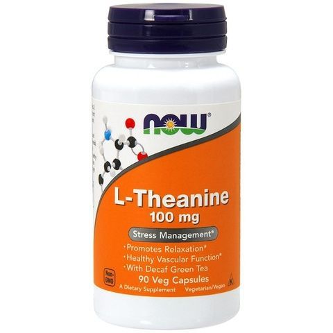 Now Foods L-Theanine Теанін 100 mg 90 Veg Capsules