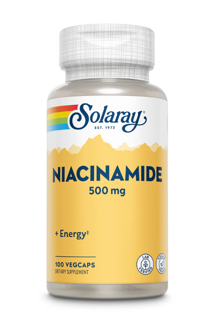 Solaray Niacinamide 500 mg Ніацинамід (Вітамін В3) 100 VegCap
