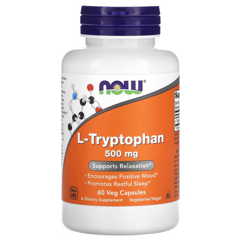 Now Foods L-Tryptophan L-Триптофан 500 mg 60 Veg Caps