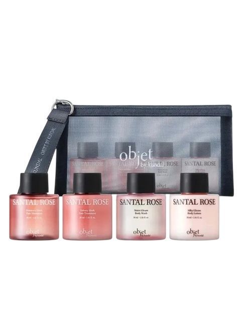 Objet by Kundal Travet Set Santal Rose Набір доглядових засобів за тілом та волоссям 30 ml
