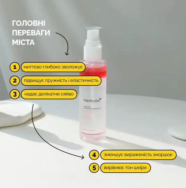 Medicube PDRN Pink Glutathion Serum Mistr Сироватка-міст з полінуклеотидами та глутатіоном для сяйва шкіри 100 ml