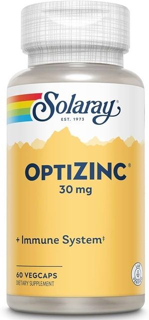 Solaray OptiZinc 30 mg Біодобавка для імунної системи 60 VegCap