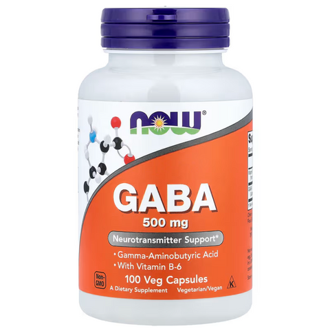 Now Foods GABA Гамма-аміномасляна кислота 500 mg 100 Vcaps