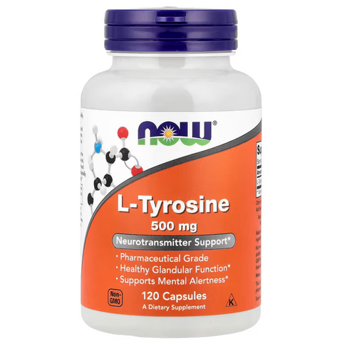 Now Foods L-Tyrosine Амінокислота L-Тирозин 500 mg 120 Capsules