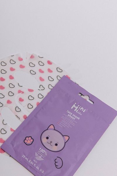 MiniMi Тканинна маска для обличчя "Лаванда" 25 g