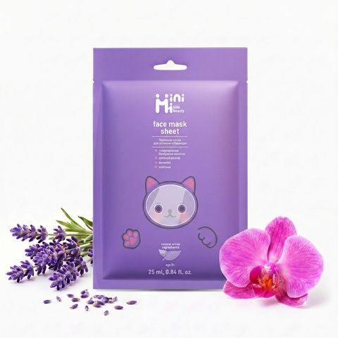 MiniMi Тканинна маска для обличчя "Лаванда" 25 g