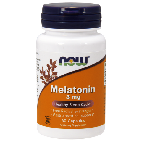 Now Foods Melatonin 3 mg Амінокислота Мелатонін 3 мг 60 vegan caps