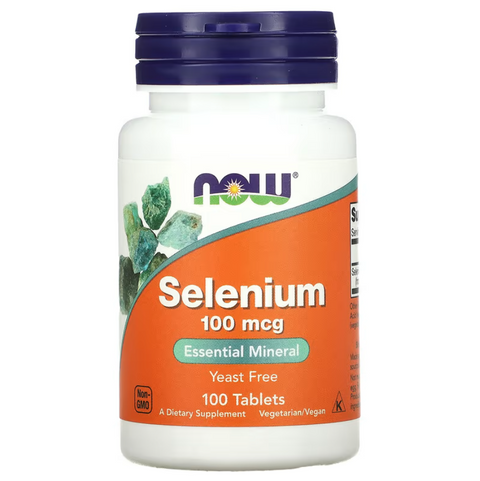 Now Foods Selenium Селен 100 mcg 100 Tablets