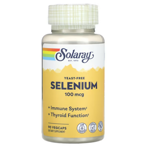 Solaray Selenium 100 mcg Yeast-Free Селен 100 мкг 90 veg caps
