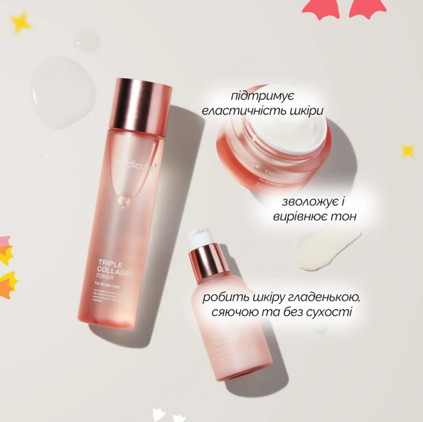 Medicube Triple Collagen Toner Зволожувальний тонер з колагеном та гіалуроновою кислотою 140 ml