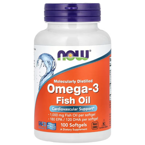 Now Foods Molecularly Distilled Omega-3 Риб'ячий жир 100 Softgels