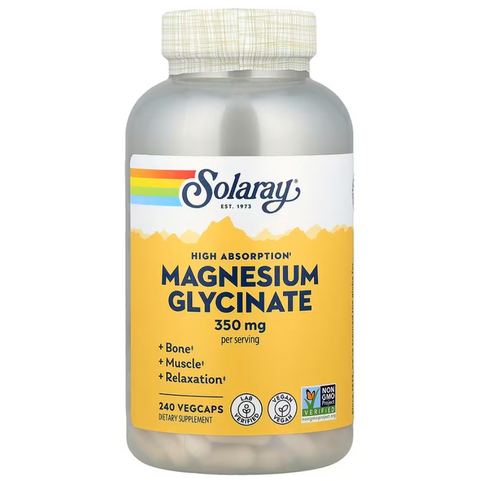 Solaray Magnesium Glycinate 350 mg Гліцинат магнію 240 Veg Caps