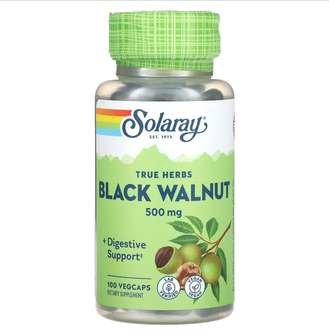 Solaray True Herbs Black Walnut Чорний горіх 500 mg 100 Veg Caps