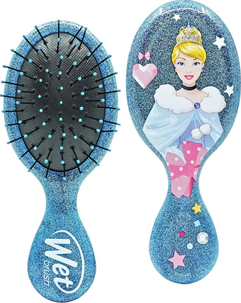 Wet Brush Mini Detangler Disney Princess Glitter Ball Cinderella-Blue Щітка для волосся