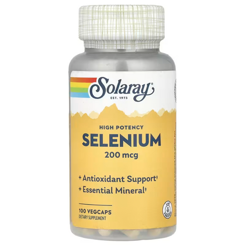 Solaray Selenium High Potency Селен 200 mcg 100 Veg Caps