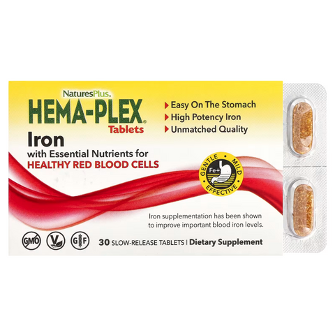 Nature's Plus Hema-Plex Комплекс із залізом 30 Sustained Release Tablets