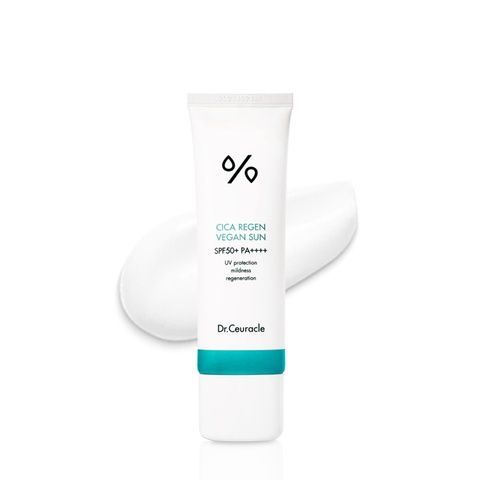 Dr.Ceuracle Cica Regen Vegan Sun SPF 50+ PA++++ Сонцезахисний веганський крем з центелою 50 ml