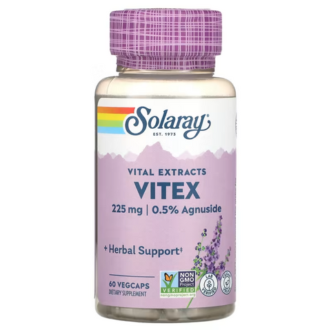 Solaray Vitex Berry Extract 225 mg Екстракт ягід вітексу 60 VegCaps