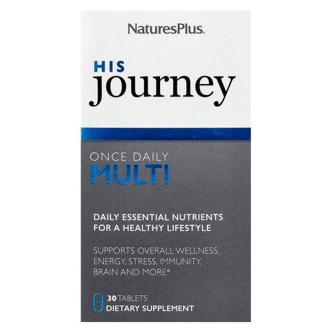 Nature's Plus His Journey Once Daily Multi Мультивітаміни для чоловіків 30 tabs