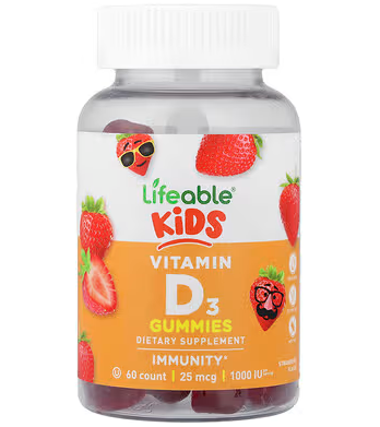 Lifeable Vitamin D3 Вітамін D3 для дітей 60 gummy