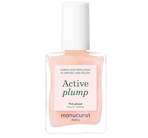 Manucurist Active&trade; Plump Pink Glazed Лак для нігтів з колагеном з перламутровим ніжно-рожевим фінішем 15 ml