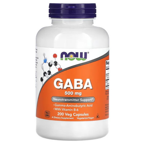 Now Foods GABA Гамма-аміномасляна кислота 500 mg 200 Vcaps