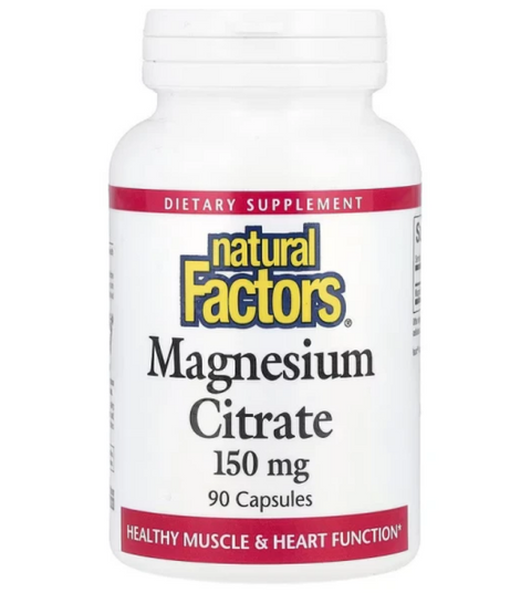 Natural Factors Magnesium Citrate 150 mg Цитрат Магнію 90 caps
