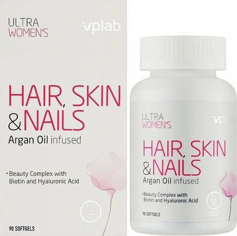 VPLab Nutrition Ultra Women's Hair, Skin, Nails Вітамінний комплекс для шкіри, нігтів, волосся 90 шт