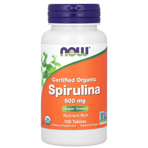 Now Foods Spirulina Сертифікована Органічна Спіруліна 500 mg 100 tablets