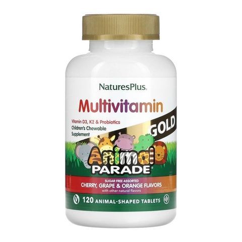 Nature's Plus Source of Life Animal Parade Gold Мультивітаміни та мінерали для дітей 60 шт
