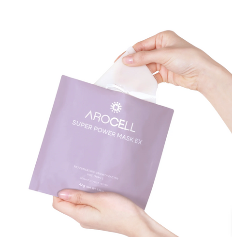 Arocell Super Power Mask EX Гідрогелева маска з колагеном та 10 видами гіалуронової кислоти 1 шт