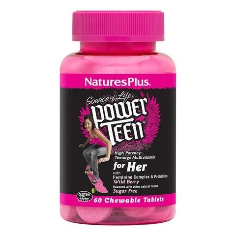 Nature's Plus Source of Life Power Teen For Her Вітаміни для дівчаток 60 шт